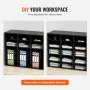 Wood Literature Organizer, 24 Compartments, File Sorter with Removable Shelves, Mailboxes Slot for Office Home Classroom Mailroo