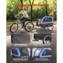 Dog Bike Trailer, Supports up to 40 kg, 2-in-1 Pet Stroller Cart Bicycle Carrier for Small & Large Dogs, Easy Folding Frame with