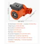 VEVOR LPS32-8S/180 Støbejernscirkulationspumpe, 3/8 HK, 220-240V 110 LPM Varmtvandscirkulationscirkulationspumpe,