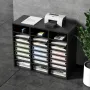 Wood Literature Organizer, 24 Compartments, File Sorter with Removable Shelves, Mailboxes Slot for Office Home Classroom Mailroo