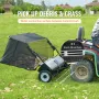 Tow Behind Lawn Sweeper, 111.7 cm Pull Behind Lawn Sweeper, 25 cu. ft Large Capacity Leaf & Grass Collector, Heavy Duty Garden S