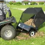 VEVOR Tow Behind Lawn Sweeper, 111.7 cm Pull Behind Lawn Sweeper, 25 cu. ft Large Capacity Leaf & Grass Collector, Heavy Duty Ga