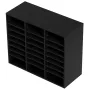 Wood Literature Organizer, 24 Compartments, File Sorter with Removable Shelves, Mailboxes Slot for Office Home Classroom Mailroo