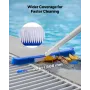 Swimming Pool Cleaning Kit, Includes 2 Detachable Brush Heads (508 mm / 139.7 mm) and 2 Pool Skimmer Nets, 4-in-1 Inground/Above