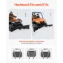 Snow Plow Kit, 1524 mm Universal Snow Plow Attachment, Height & Left-Right Adjustable, Quick To Detach, Steel ATV Scrape Blade, 