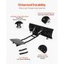Snow Plow Kit, 122 cm Universal Snow Plow Attachment, Height & Left-Right Adjustable, Quick To Detach, Steel ATV Scrape Blade, 3