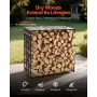 VEVOR Firewood Rack with Sloped Roof, 1.85m Outdoor Firewood Holder, 1/4 Cord Log Storage Shed, 299kg Max Weight Capacity, Powde