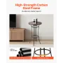 Outdoor Round Bar Table, 60 cm Counter Bar Height Bistro Table, Patio Dining Tables with Easy-to-Clean Top & Sturdy Metal Frame,