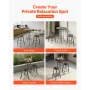 VEVOR Outdoor Round Bar Table, 60 cm Counter Bar Height Bistro Table, Patio Dining Tables with Easy-to-Clean Top & Sturdy Metal 