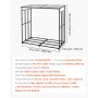 Firewood Rack with Sloped Roof, 143cm Outdoor Firewood Holder, 1/4 Cord Log Storage Shed, 299kg Max Weight Capacity, Powder-Coat