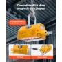 Permanent Magnetic Lifter, 600 kg Pulling Capacity, Heavy Duty N42 Neodymium Lifting Magnet with Release Handle and Steel Hook, 