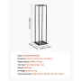 VEVOR Indendørs brændestativ, 33 × 32 × 112 cm Stableholder, Holder op til 45 kg, højt træopbevaringsstativ, pulverlakeret stål