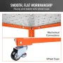 Welding Table 91.4 cm x 61 cm, 272 kg Load Capacity Steel Welding Workbench Table on Wheels, Portable Work Bench with Double-lay