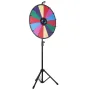 61 cm Color Prize Wheel Tripod Floor Stand Color Prize Wheel 14 Slots Dry Ease Fortune Spinner Fortune Spinning Game