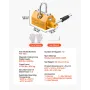 VEVOR Permanent Magnetic Lifter, 400 kg Trækkapacitet, Heavy Duty N42 Neodymium Løftemagnet med udløserhåndtag og stål