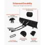 Snow Plow Blade, 109/152 cm Width Adjustable Snow Plow Kit, Easy to Detach, Universal Mount Plowing Attachment with Rubber Flaps