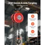 VEVOR Hand Chain Hoist, 1 Ton Capacity, Manual Chain Block with Upgrade G70 Galvanized Chain, 6 m Lifting Height, Heavy Duty Pul