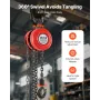 VEVOR Hand Chain Hoist, 1 Ton Capacity, Manual Chain Block with Upgrade G70 Galvanized Chain, 2.44 m Lifting Height, Heavy Duty 