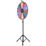 61 cm Color Prize Wheel Tripod Floor Stand Color Prize Wheel 14 Slots Dry Ease Fortune Spinner Fortune Spinning Game