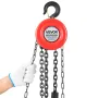 Hand Chain Hoist, 1 Ton Capacity, Manual Chain Block with Upgrade G70 Galvanized Chain, 2.44 m Lifting Height, Heavy Duty Pulley
