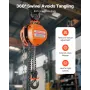 Hand Chain Hoist, 3 Ton Capacity, Manual Chain Block with Upgrade G80 Galvanized Chain, 3 m Lifting Height, Heavy Duty Pulley Ho