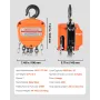 VEVOR Hand Chain Hoist, 3 Ton Capacity, Manual Chain Block with Upgrade G80 Galvanized Chain, 3 m Lifting Height, Heavy Duty Pul