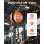 VEVOR Hand Chain Hoist, 1/2 Ton Capacity, Manual Chain Block with Upgrade G80 Galvanized Chain, 3 m Lifting Height, Heavy Duty P