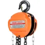 Hand Chain Hoist, 1/2 Ton Capacity, Manual Chain Block with Upgrade G80 Galvanized Chain, 3 m Lifting Height, Heavy Duty Pulley 