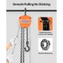 VEVOR Hand Chain Hoist, 1 Ton 2200 lbs Capacity, Manual Chain Block with Upgrade G80 Galvanized Chain, 3 m Lifting Height, Heavy