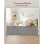 VEVOR Retractable Baby Gate, 870 mm Tall, Extends up to 2800 mm Wide, Retractable Gate for Kids or Pets, Mesh Material, Easy to 