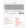 Retractable Baby Gate, 870 mm Tall, Extends up to 2800 mm Wide, Retractable Gate for Kids or Pets, Mesh Material, Easy to Instal