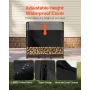VEVOR Firewood Rack with Waterproof Cover, 1.22m Outdoor Firewood Holder, 1/4 Cord Storage Metal Log Holder, 400lb Max Weight Ca