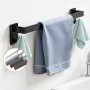 VEVOR Matte Black Bathroom Hardware Set, 5 Pieces Stainless Steel Bathroom Accessories Set, 24-inch Towel Bar, Towel Rack, 2 Rob
