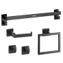 VEVOR Matte Black Bathroom Hardware Set, 5 Pieces Stainless Steel Bathroom Accessories Set, 24-inch Towel Bar, Towel Rack, 2 Rob