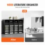 Wood Literature Organizer, 36 Compartments, File Sorter with Removable Shelves, Mailboxes Slot for Office Home Classroom Mailroo