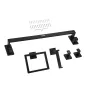 Matte Black Bathroom Hardware Set, 5 Pieces Stainless Steel Bathroom Accessories Set, 24-inch Towel Bar, Towel Rack, 2 Robe Towe