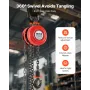 VEVOR Hand Chain Hoist, 1 Ton Capacity, Manual Chain Block with Upgrade G70 Galvanized Chain, 3 m Lifting Height, Heavy Duty Pul