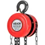 VEVOR Hand Chain Hoist, 1 Ton Capacity, Manual Chain Block with Upgrade G70 Galvanized Chain, 3 m Lifting Height, Heavy Duty Pul