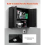 Metal Wall Cabinet, 76.2W x 31D x 76.2H cm, Steel Floating Hanging Storage Cabinet with Locking Doors and Adjustable Shelf for G