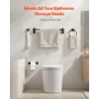 Matte Black Bathroom Hardware Set, 4 Pieces Stainless Steel Bathroom Accessories Set, 24-inch Towel Bar, Towel Ring, Robe Towel 
