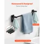 VEVOR matsort badeværelses hardwaresæt, 4 stykker rustfrit stål badeværelsestilbehørssæt, 24-tommer håndklædestang,