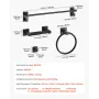 VEVOR Matte Black Bathroom Hardware Set, 4 Pieces Stainless Steel Bathroom Accessories Set, 24-inch Towel Bar, Towel Ring, Robe 
