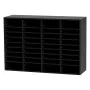 Wood Literature Organizer, 36 Compartments, File Sorter with Removable Shelves, Mailboxes Slot for Office Home Classroom Mailroo