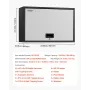 Metal Wall Cabinet, 77W x 30.5D x 50H cm, Floating Garage Tool Cabinet with Up-Flip Door and Shelf, 108.9 kg Load Capacity, Fit 