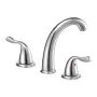 Roman Tub Faucet, 3 Hole Waterfall Bathtub Faucet, Gooseneck Bath Tubs Faucets Set with 2 Handles, Deck Mount Bath Tub Faucets S