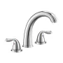 VEVOR Roman Tub Faucet, 3 Hole Waterfall Bathtub Faucet, Gooseneck Bath Tubs Faucets Set with 2 Handles, Deck Mount Bath Tub Fau
