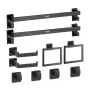 Matte Black Bathroom Hardware Set, 10-Piece Bathroom Accessories Set, 2 Stainless Steel 24-in Towel Bars, 2 Towel Racks, 4 Robe 