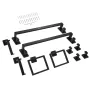 VEVOR Matte Black Bathroom Hardware Set, 10-Piece Bathroom Accessories Set, 2 Stainless Steel 24-in Towel Bars, 2 Towel Racks, 4
