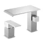 Roman Tub Faucet, 3 Hole Waterfall Bathtub Faucet, Widespread Roman Tub Faucets with Shower Head & 1 Handle, Romans Bathtub Fauc