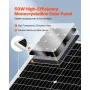 50W 12V Solar Battery Charger Maintainer, Mono Solar Panel Trickle Battery Charger with Upgraded MPPT Controller, IP65 Waterproo